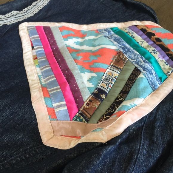 Upcycled lace patchwork boho jean jacket - Picture 14 of 15